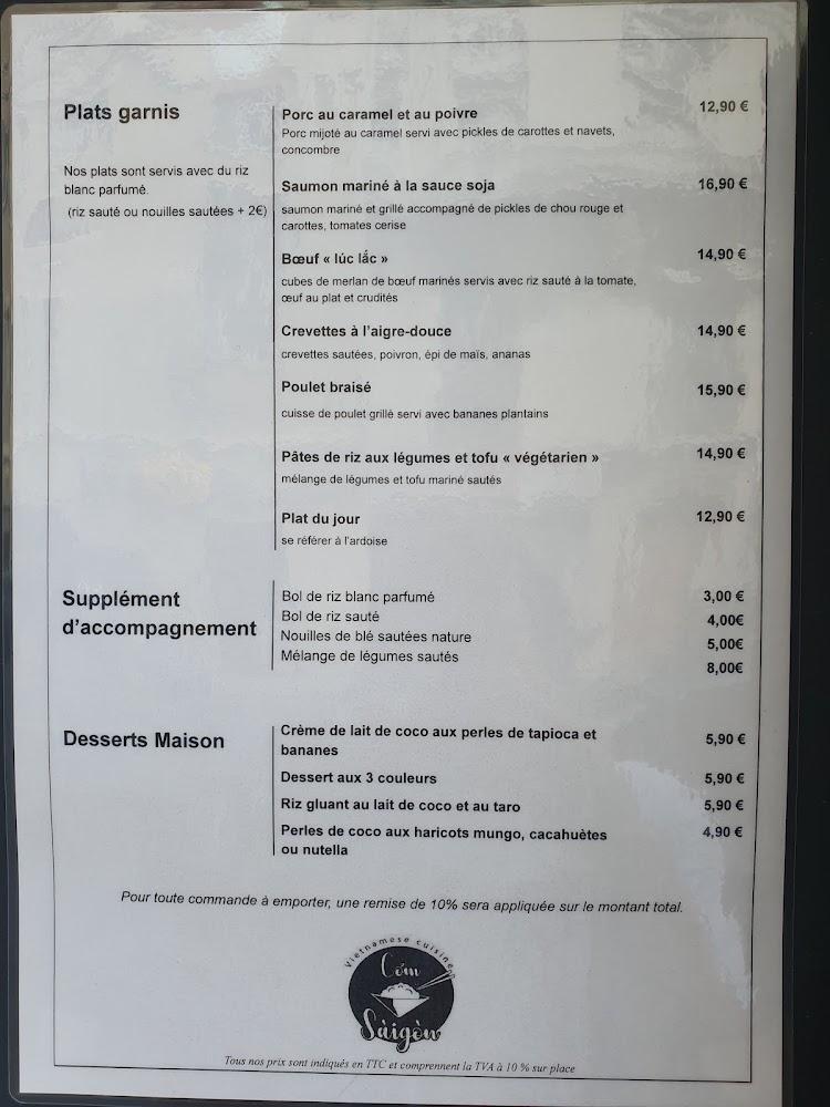 Cơm Sàigòn - Menu Image 1