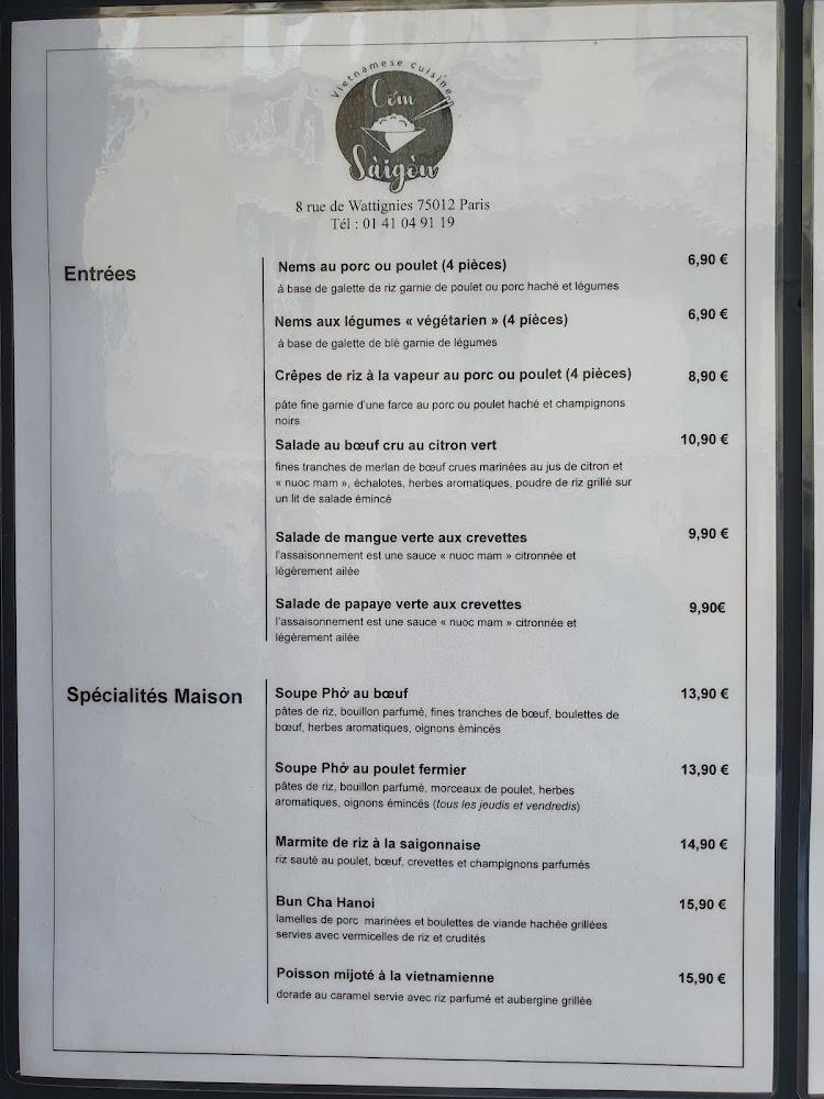 Cơm Sàigòn - Menu Image 2